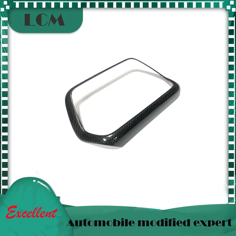 

For Chevrolet Camaro 2016 2017 Stick On Style Real Dry Carbon Fiber Multi-Media GPS Displayer Trim Cover Sticker 1 Piece