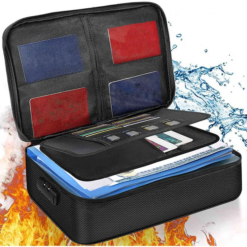 Огнеупорная сумка-Органайзер для документов с замком 1 шт. огнеупорная папка из