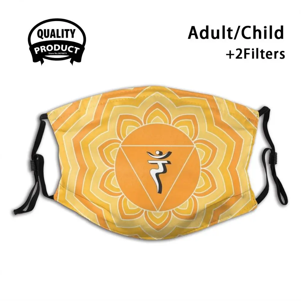 

Third Chakra - Manipura - Solar Plexus Chakra Reusable Mouth Mask Washable Filter Anti Dust Face Masks Third Chakra Manipura