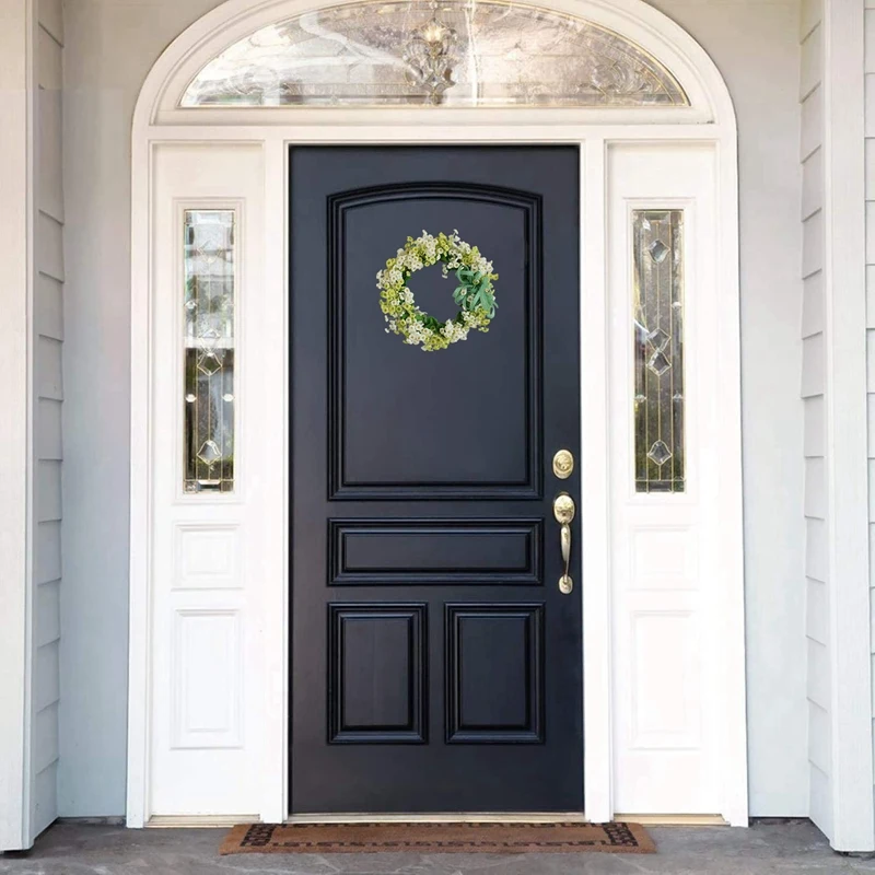 

Artificial Door Wreath Spring Handmade Flower Wreath for Front Door Wall Window Wedding Party Farmhouse Home Decor