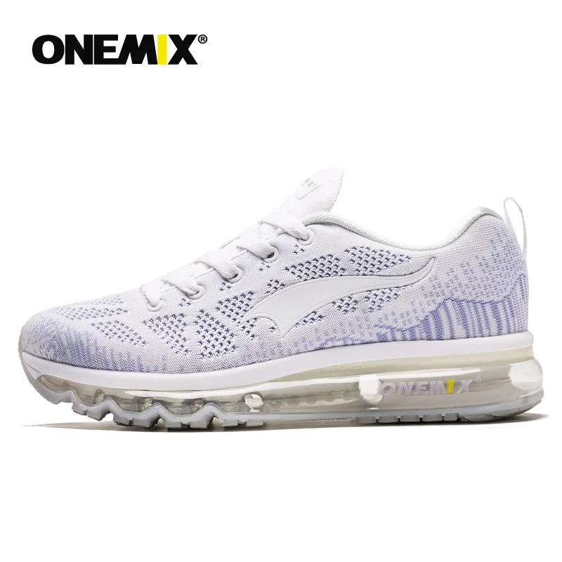 Onemix Men Running Shoes Fashion Casual Sport Air Cushion Running Shoes Men's White Outdoor Travel Walking Jogging Shoes