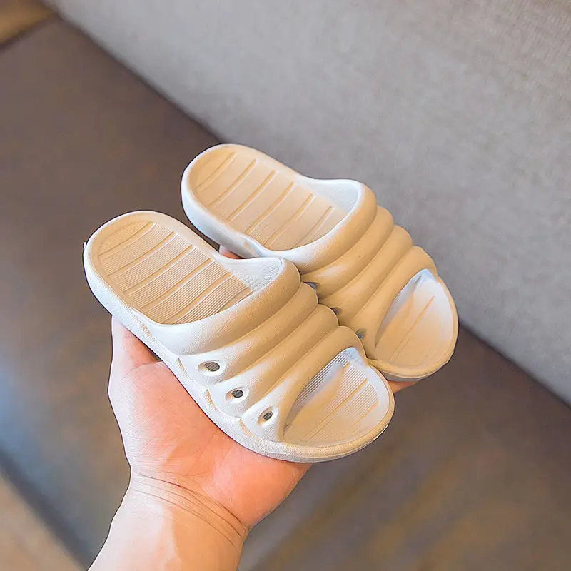 

Quality Toddler Bathroom Non-slip Soft Eva Kid's Soft Slippers Girls Boys Summer Winter Solid Flip Flops Indoor Home Baby Shoes