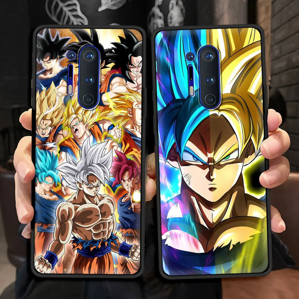 son gokus d dragon ball case for oneplus 8t 8 nord 5g 7 9 pro n10 n100 9r z 7t black antiscratch soft phone protect cover capa free global shipping