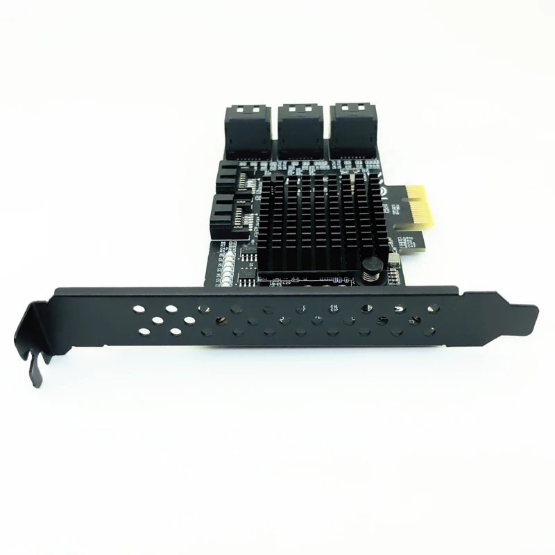 PCIE SATA III 8 портов контроллер карты PCIe 2 0x1 6G плата расширения с низкопрофильным