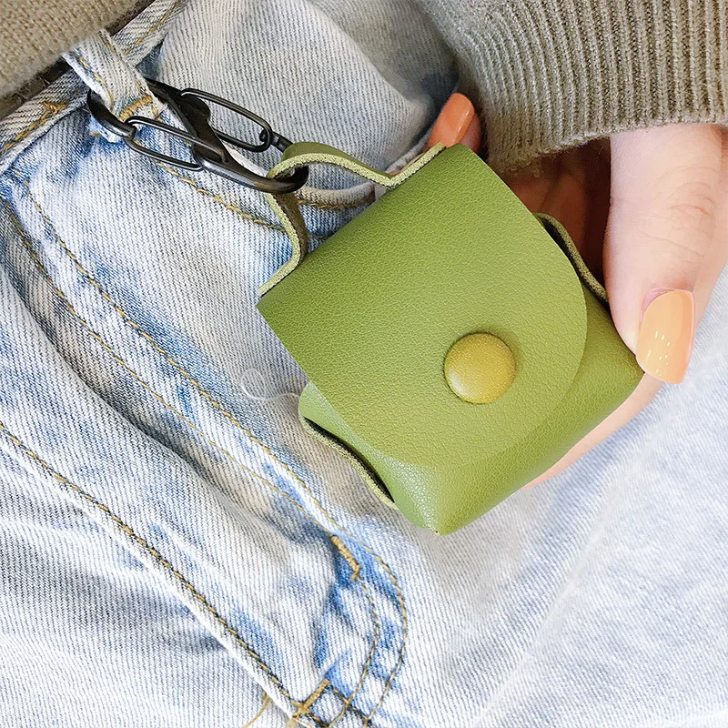 Чехол из кожи с милым декором и бахромой для наушников Apple Airpods 1 2 Pro.