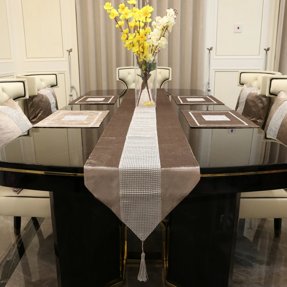1 шт. стильная скатерть простая современная роскошная из искусственного шелка