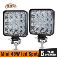 okeen mini 48w wrok light led bar offroad 12v 3 3in for truck off road tractor suv 4x4 car led headlights fog lighting spot