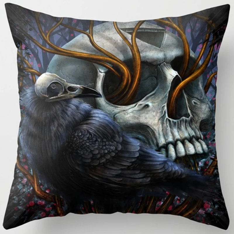 Хит продаж чехол на Хэллоуин с забавным рисунком черепа скелета подушки для