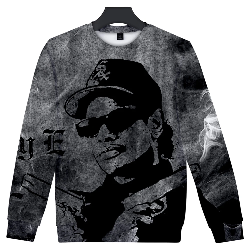 Hip hop EAZY-E 3D Sweatshirts For Men and Women O-neck Eric Lynn Wright Rap Kawaii Pullover Unisex Crew neck Tracksuit | Мужская одежда