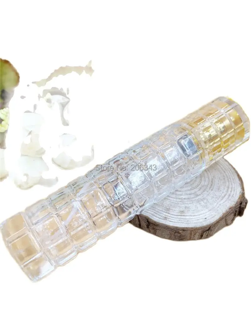 Стеклянная бутылка 30 мл серебристый/золотой флакон с помпой для духов