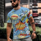 Модная Летняя мужская футболка в стиле хип-хоп с коротким рукавом Свободная Повседневная футболка в стиле ретро с круглым вырезом и надписью