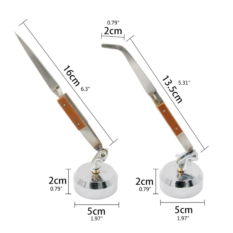 

Curved Tip Straight Tip Tweezers Cross Selflock Craft Tweezers With Universal Adjuster Jewelers Soldering Repair Tools