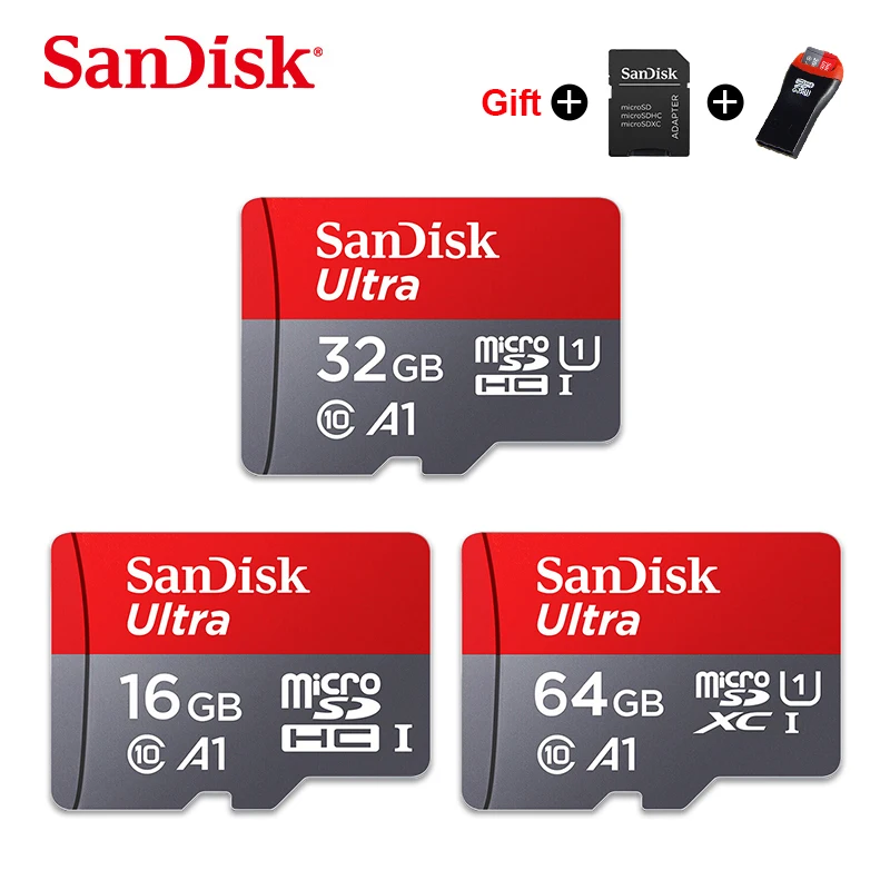 Оригинальная карта памяти SanDisk Micro SD 16 ГБ 32 ГБ 64 Гб 128 Гб карта памяти Microsd Carte sd 32 Гб карта памяти TF с адаптером
