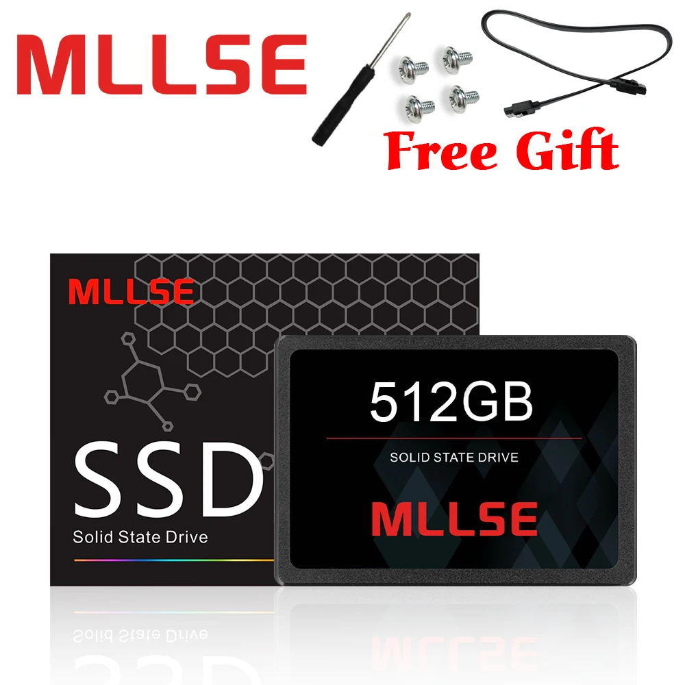 MLLSE ssd 512 Гб sata3 2 5 дюйма TLC 500 МБ/с. Внутренние твердотельные жесткие диски для