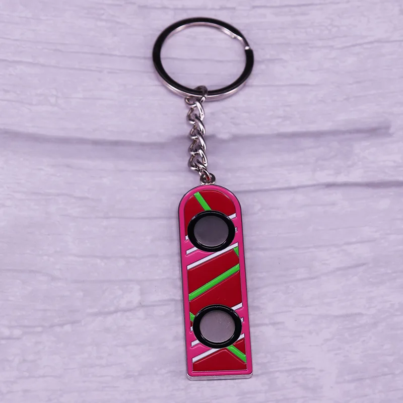 

Movie Back To The Future Hoverboard Keychain Creative Popular Plastic Keyring Couples Favorite Bag Backpack Car Key Accessories
