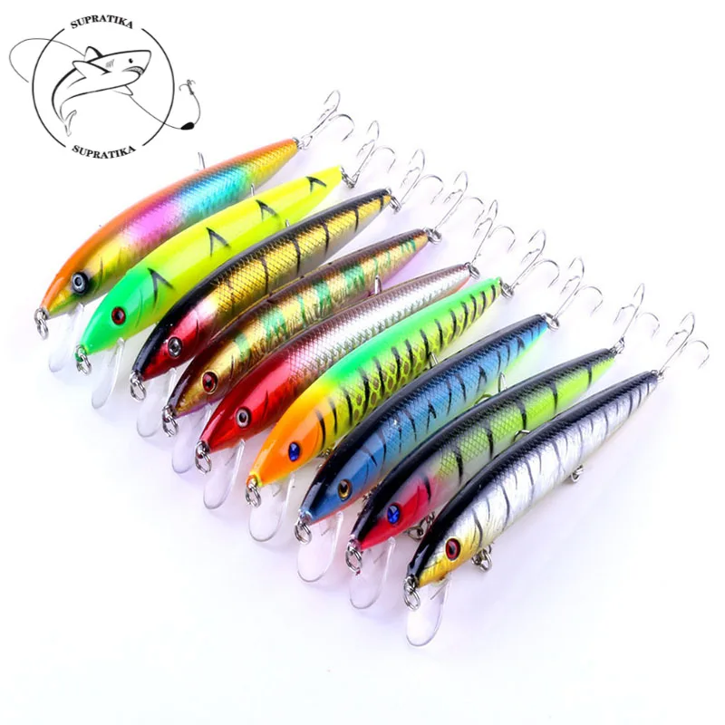 

3D Simulation Eyes Bionic Bait 12cm/13.8g Artificial Minnow Slender Plastic Hard Bait Anti-corrosion Robust Drop Resistant