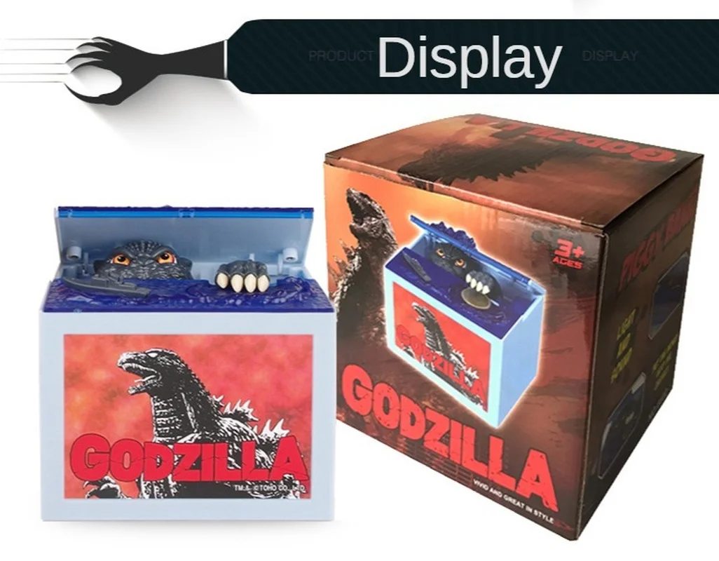 High Quality Electronic Money Box Godzillas Home Piggy Bank Steal Coin Automatically for Kids Friend Birthday Christmas Gift images - 6