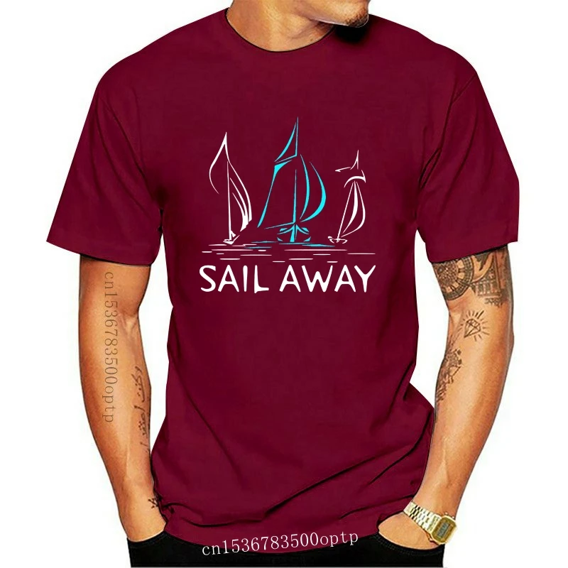 

New MenT-Shirt 2021 2021est 100% Cotton Brand 2021 T-Shirts Sail Away Sailer Boat 3D Printed T-Shirts