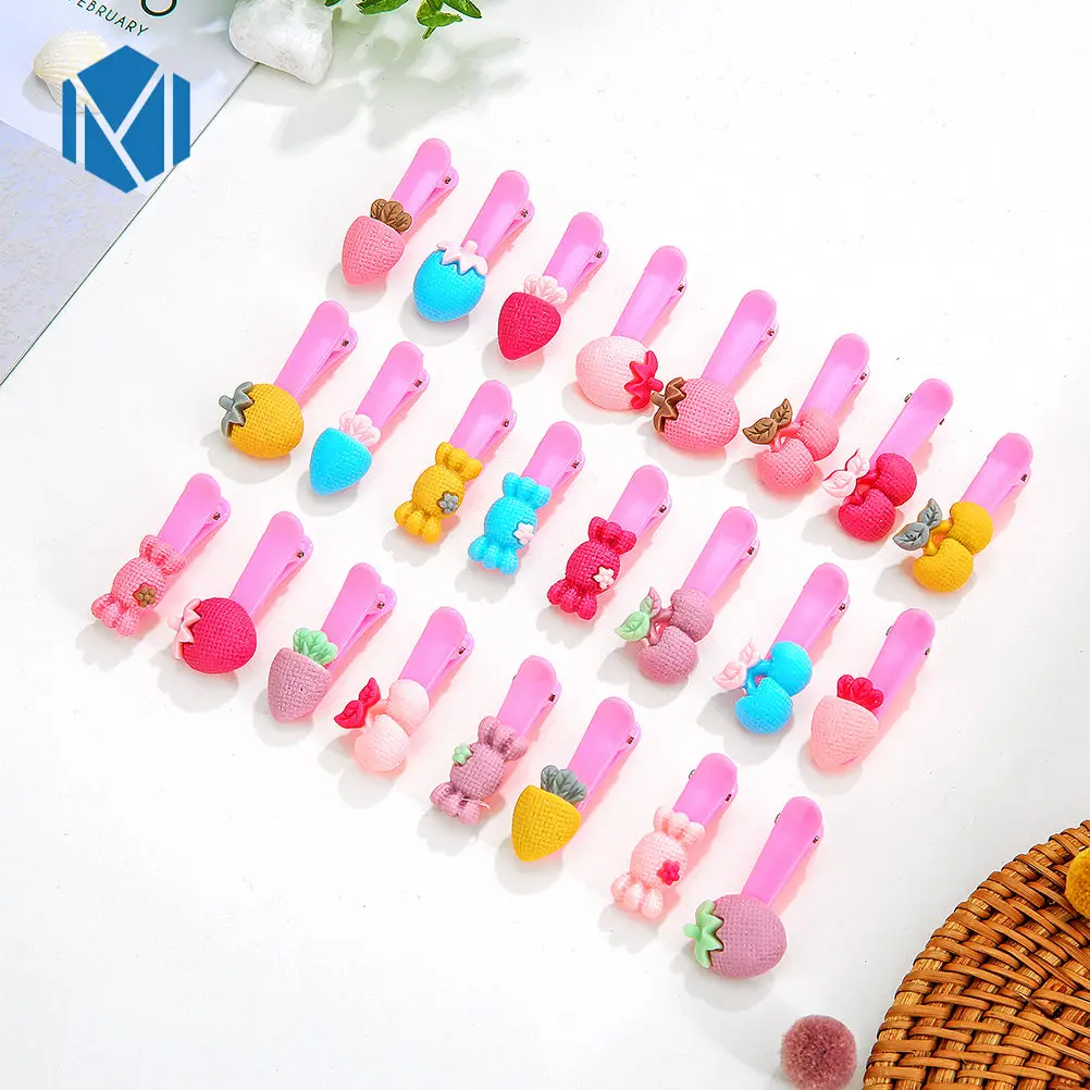 20/24 шт./лот девушки мультфильм заколки для волос маленьких акриловые головной