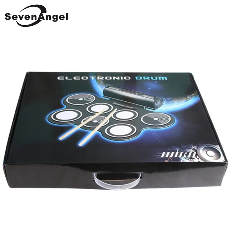 Профессиональный портативный рулонный USB MIDI аппарат электронный барабанный