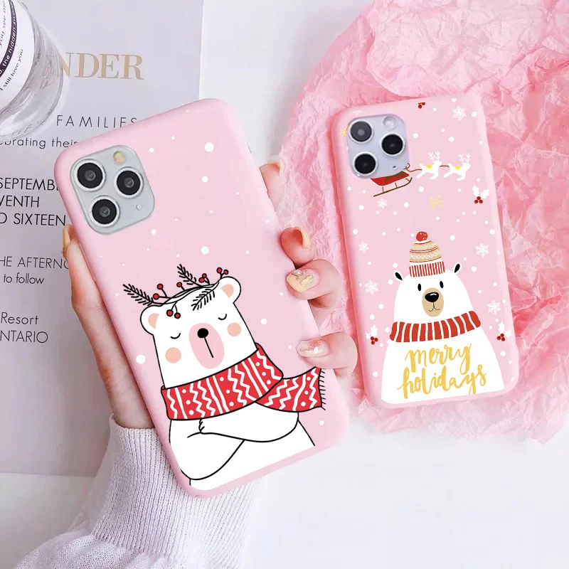 Чехол для iPhone 13 12 Pro Max Mini С Рождеством 11 XS MAX X XR SE 2020 7 8 6 6S 5 5S Plus подарочный пакет |