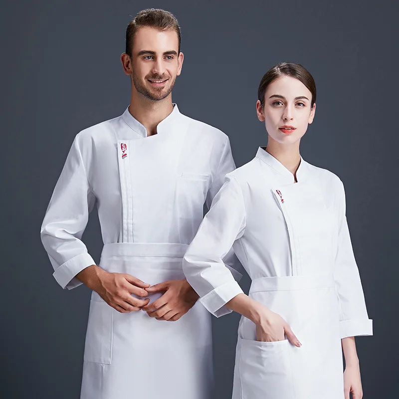 

2020 Uniform Restaurant Chef Uniform Liangbuy Chef Overalls Long-sleeved Men Autumn High-end Hotel Kitchen Breathable St Collar