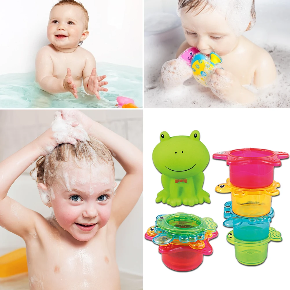 

Baby Swimming Bath Toy Set Cartoon Animal Classic Toy for Beach Water Spray