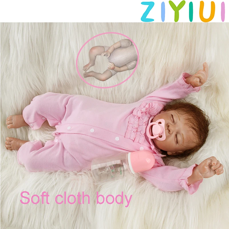 55 см ZIYIUI силиконовая виниловая кукла реборн реалистичная мягкая тканевая для