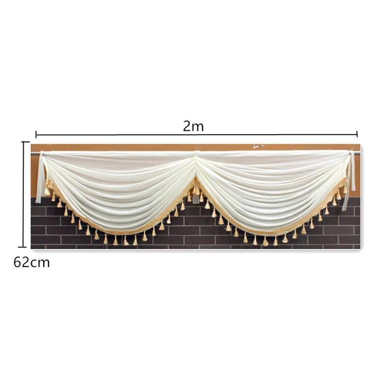 Кисточка ледяная шелковая ткань Свадебный сценический фон вуаль украшение