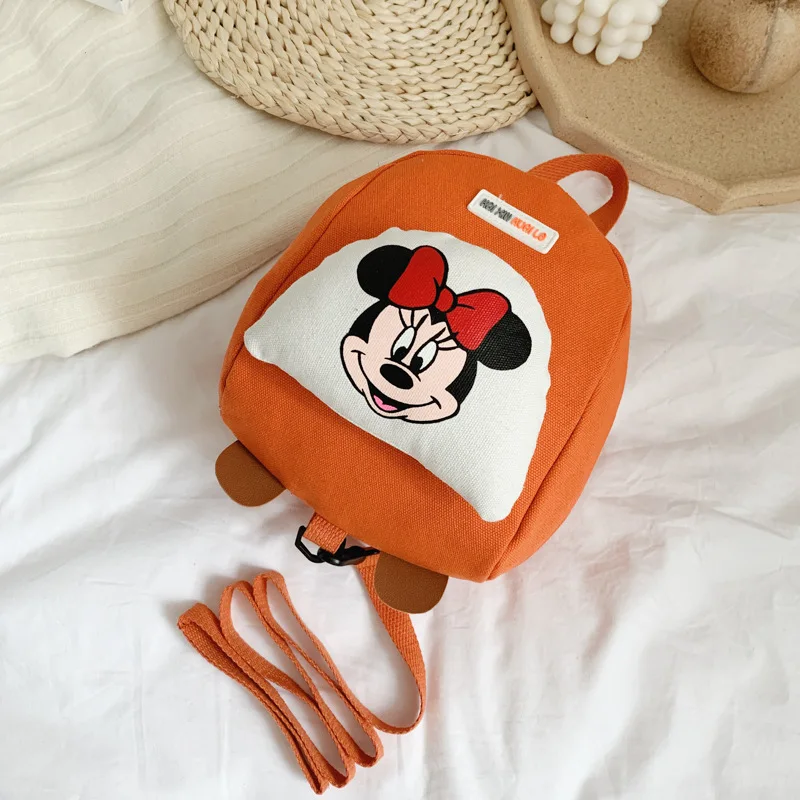 

Disney Mickey Minnie Mouse Kindergarten School Backpack for 1-4y With Detachable Harness Bag Boy Girl Children Bags Gift Present