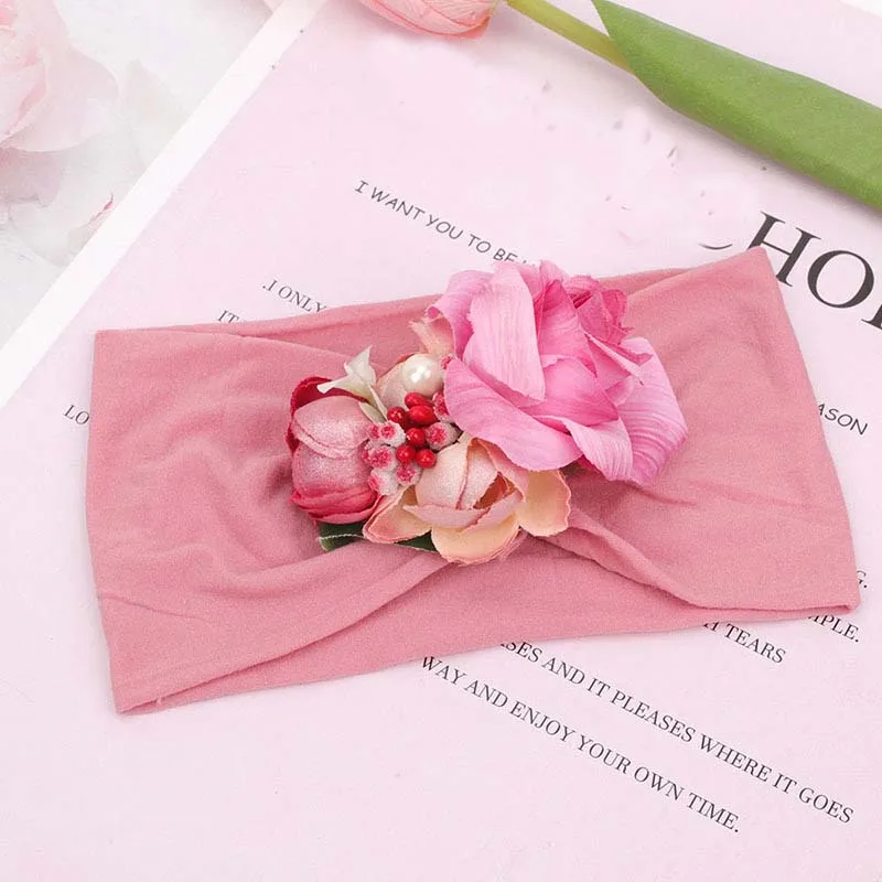 

10pcs Cute Small Flower Bowknot Children's Headband Super Soft Wide Brim and High Stretch Girls Little Kids Headband