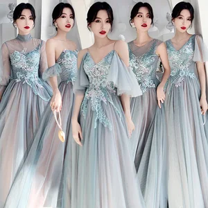 Bridesmaids Dresses Illusion V-Neck Beading Embroidery Off The Shoulder Lace Tulle Short A-Line Lady Wedding Party Dress E050 Bridesmaids Dresses Illusion V-Neck Beading Embroidery Off The Shoulder Lace Tulle Short A-Line Lady Wedding Party Dress E050