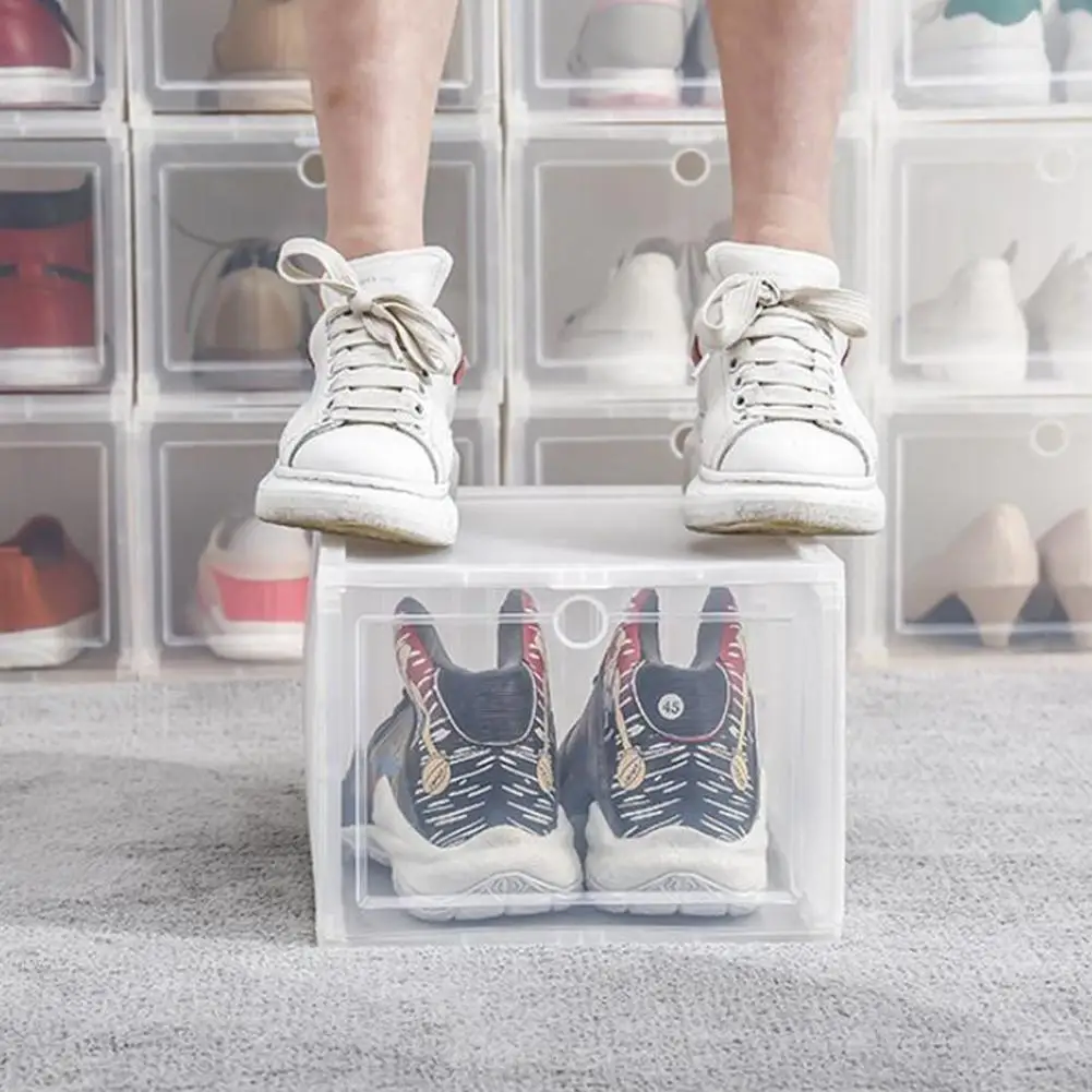 1 шт. большой размер домашняя складная коробка для хранения ящиков прозрачная