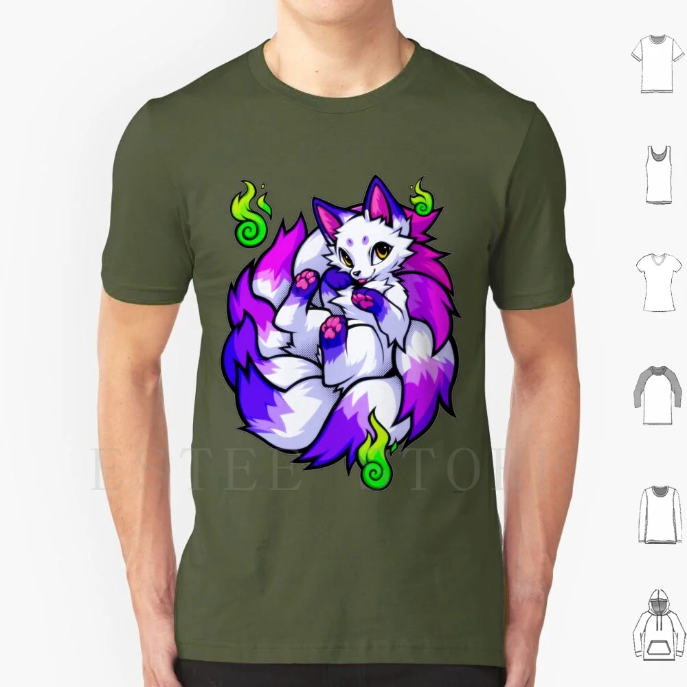 Лисий огонь футболка DIY большой размер 100% хлопок лиса Kitsune Kawaii | Футболки