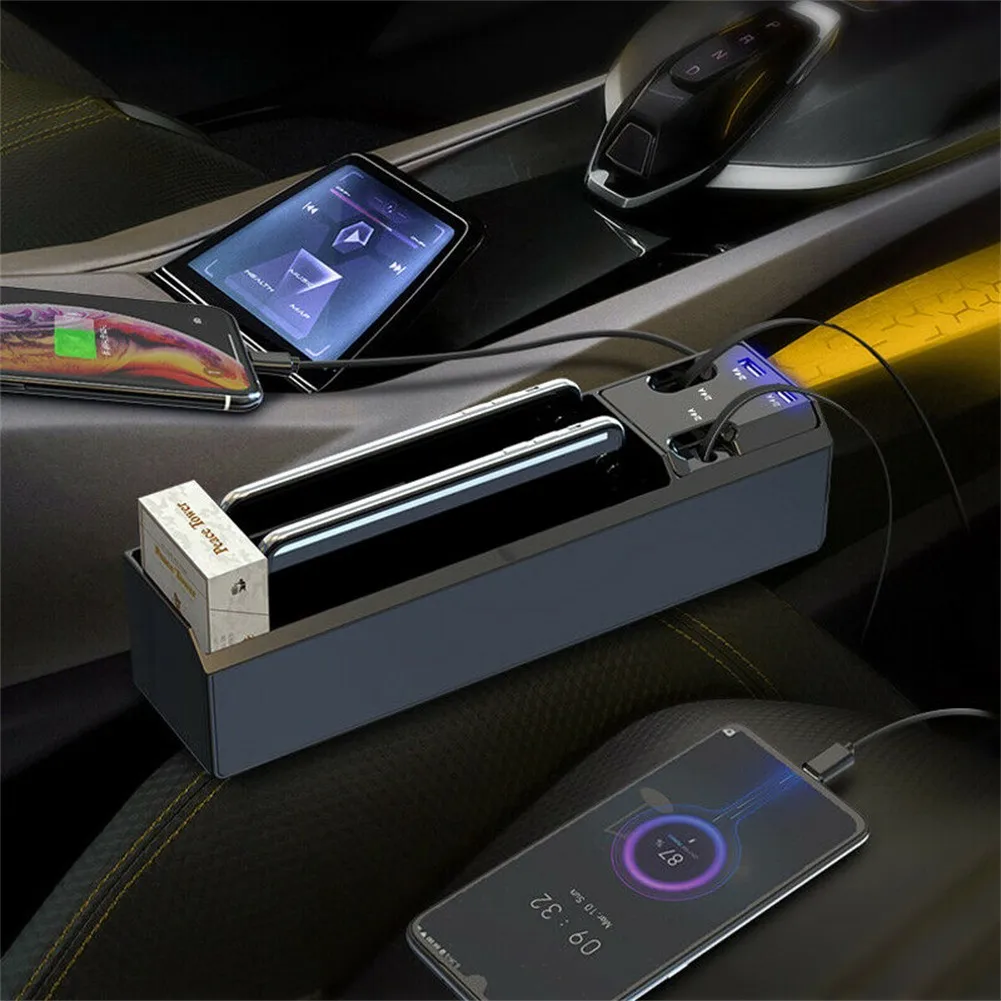 

Органайзер для автомобильного сиденья с двумя USB-портами и зарядным кабелем