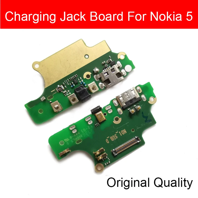 Original Quality Плата зарядного устройства для микрофона и Usb для Nokia 5 N5 TA-1053 TA-1021 TA-1024 usb зарядный порт док-станция разъем гибкий кабель Замена - Цвет: Original Quality