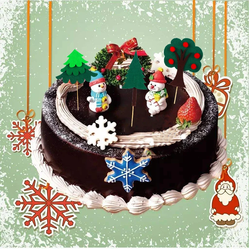 1/3 шт. рождественскийелочный торт топпера Natal веселые рождественские украшения