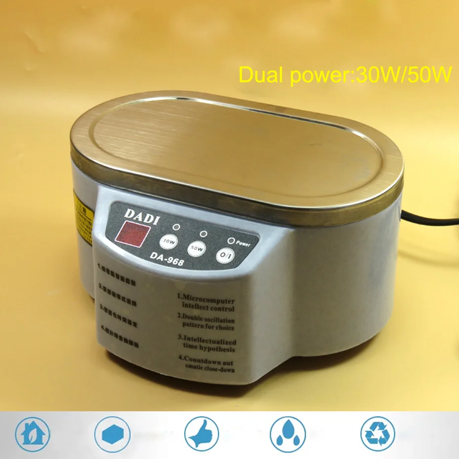 

Stainless Steel Ultrasonic Cleaner Jewelry Glasses PCB board Cleaning Machine ultrasonic cleaner 600ml ultrasound bath