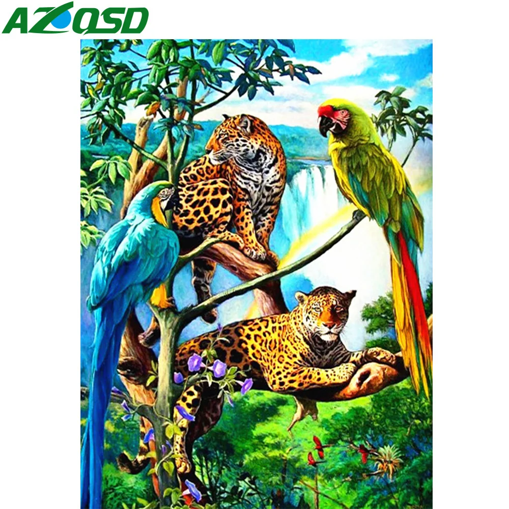 

Алмазная живопись AZQSD, птица и крест, Ститч, 5D Вышивка, алмазная вышивка, животные, мозаика, стразы, украшение для дома, подарок