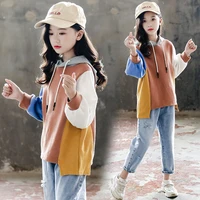 girls suits sweatshirts%c2%a0 pants kids cotton 2021 hooded spring autumn teenagers for 4 12 years children%c2%a0clothing set outfits