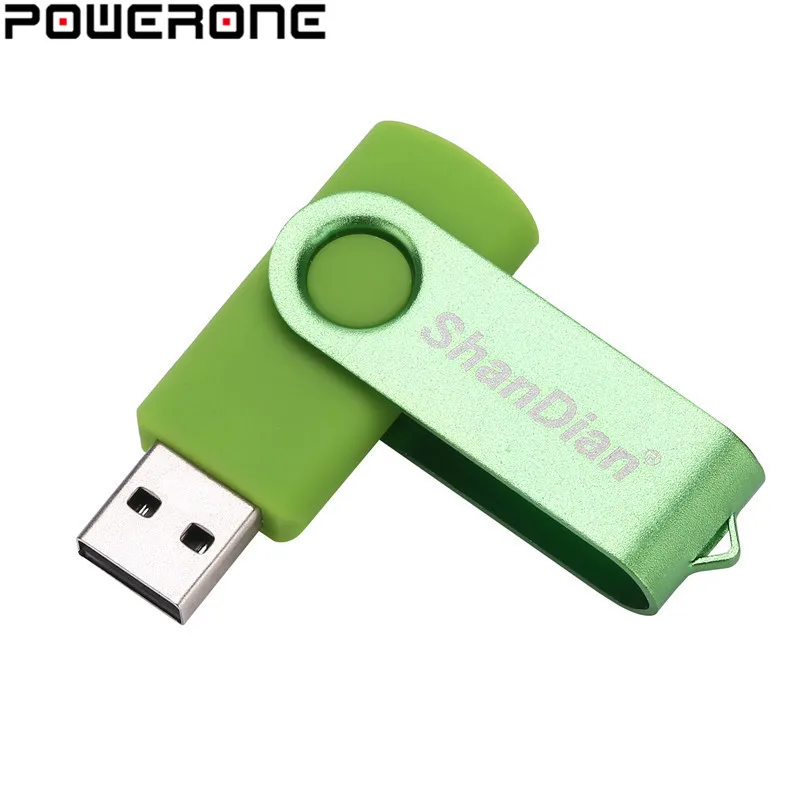 POWERONE пластиковые USB флэш накопитель деликатный портативный 4 ГБ 16 32 64 Поворотный U