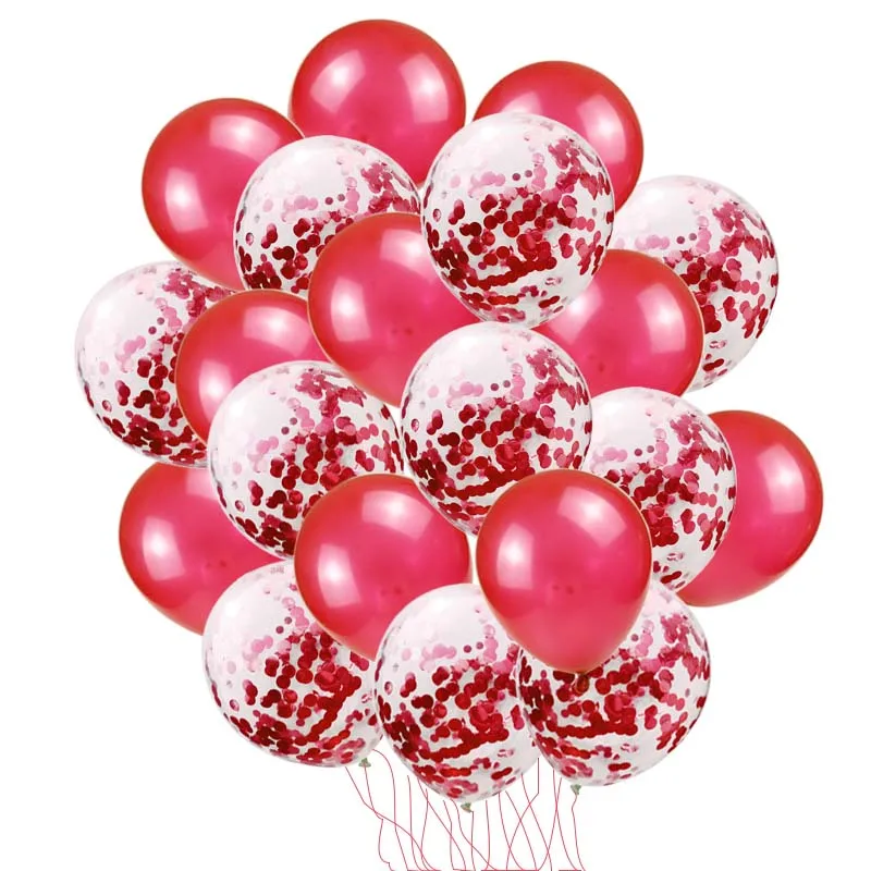 20 шт. Coneffti глянцевые металлические воздушные шары синие серебряные Красные