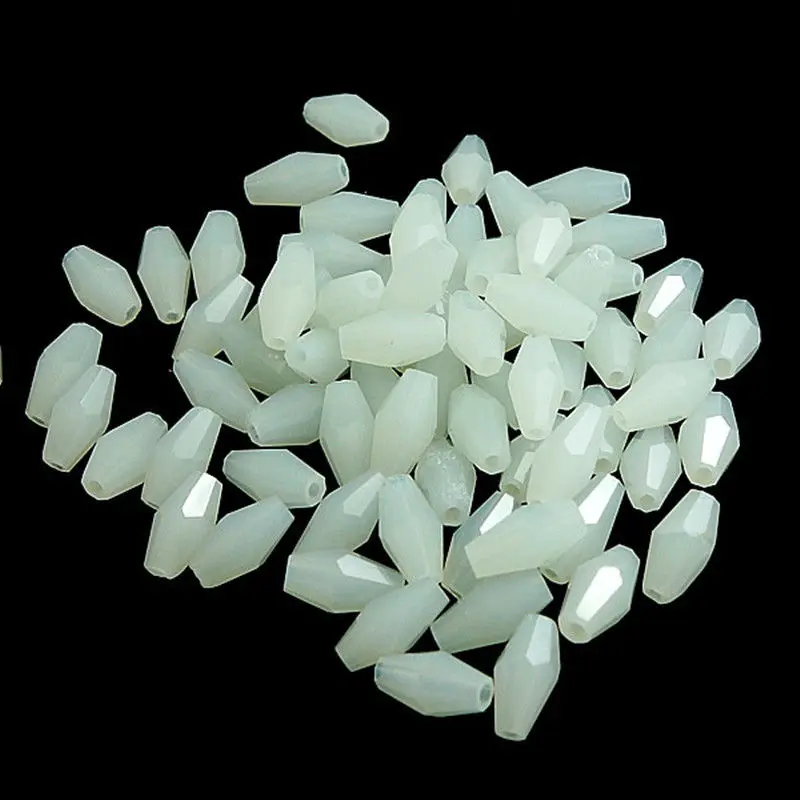 100 шт. изысканные австрийские длинные биконусные хрустальные бусины 4x8 мм для