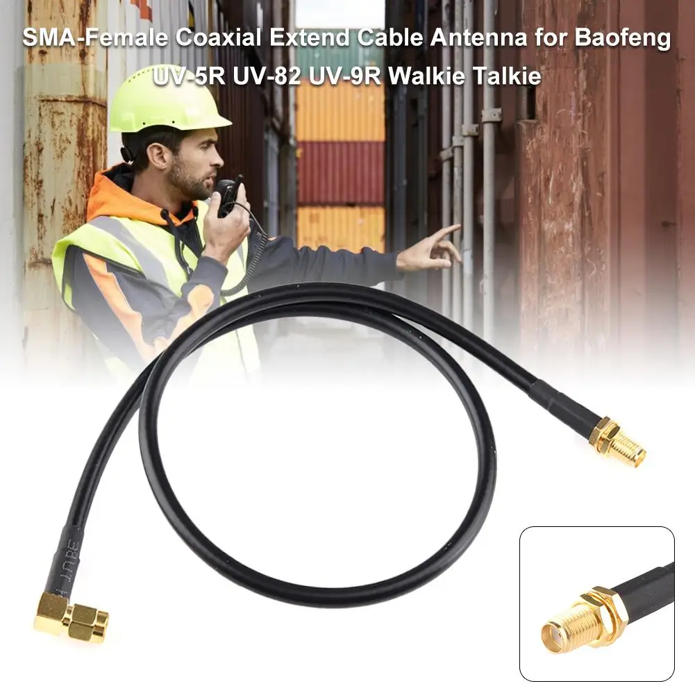 

50cm SMA-Female Coaxial Extend Cable Antenna For Baofeng UV-5R UV-82 UV-9R Walkie Talkie