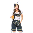 Женский костюм Октоберфест Lederhosen Beer Maid Heidi Bavarian Carnival Rompers короткая барная официантка наряд нарядное платье