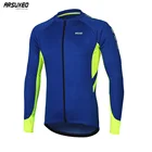 Велосипедная майка ARSUXEO Мужская, быстросохнущая, с длинным рукавом, для езды на горном велосипеде, одежда с карманами, весна-осень 6030