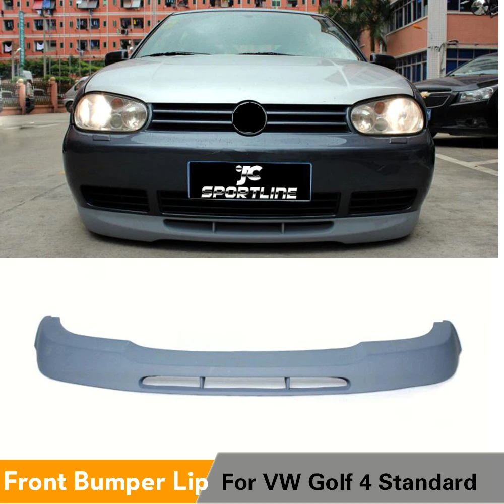 Unpainted PU Auto Car Front Bumper Lip Chin Spoiler Fits for Volkswagen VW Golf 4 MK4 Standard 1998 - 2004 Non GTI