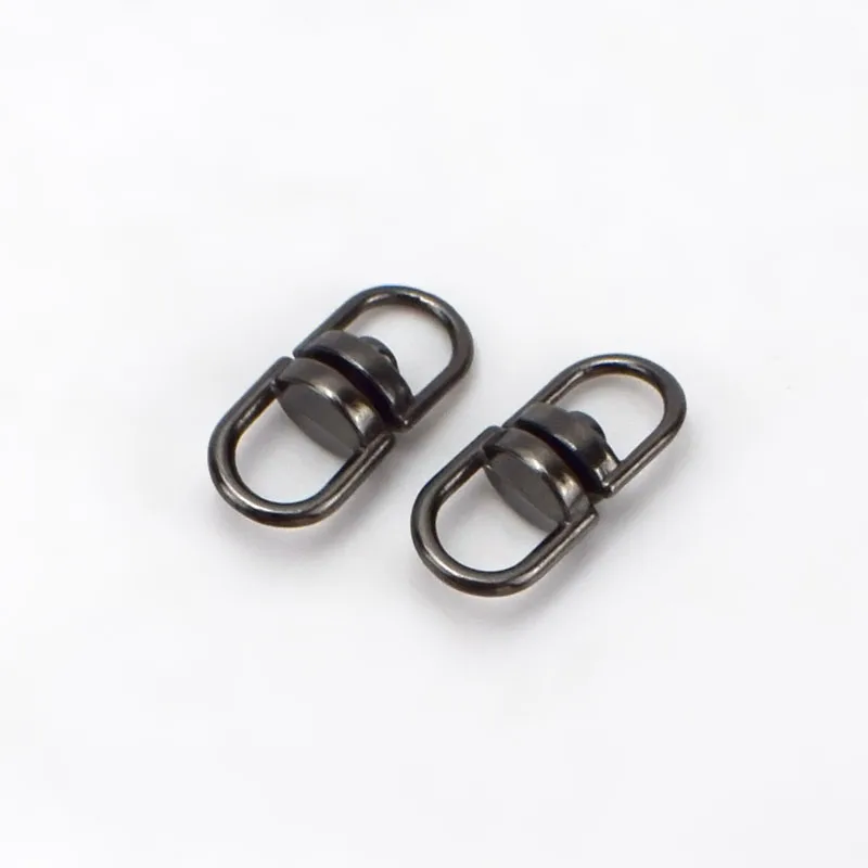 gunblack 25/50 шт. модные поворотное кольцо с металлической пряжкой, Сумки из натуральной кожи соединитель ремня карабин поворот сумка Пряжка брелок Крюк DIY Изделия из кожи - Цвет: gunblack