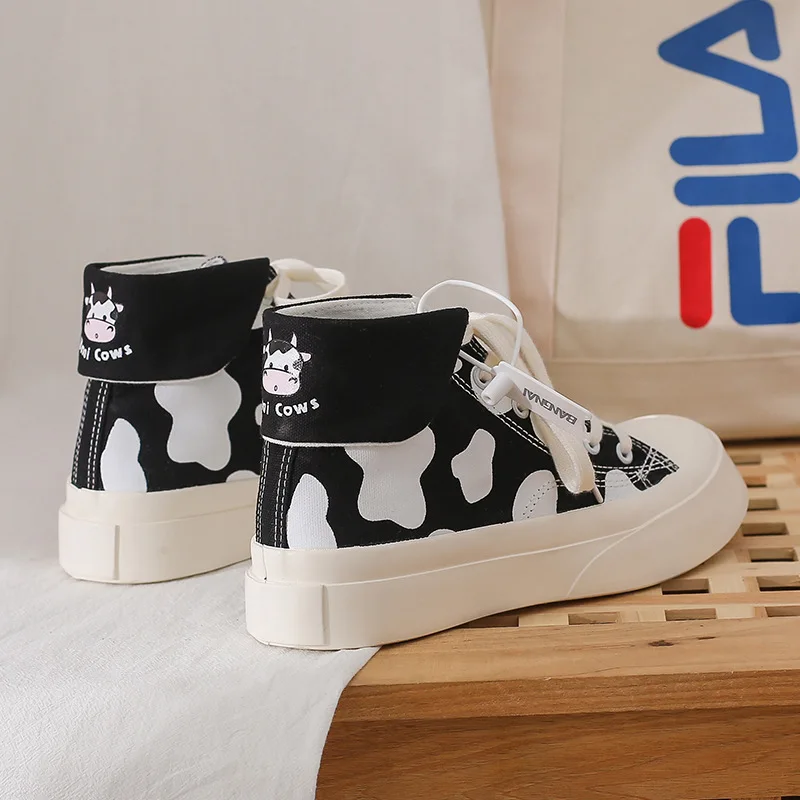 

Female Milk Spots Skateboarding Shoes,Casual Skateboarding Shoes,Classic Canvas Shoes,Big Size 35-40