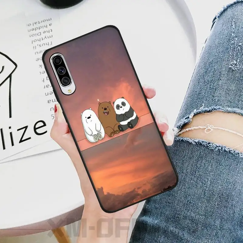 Ivits чехол для телефона с тремя голыми медведями черный мягкий резиновый из ТПУ